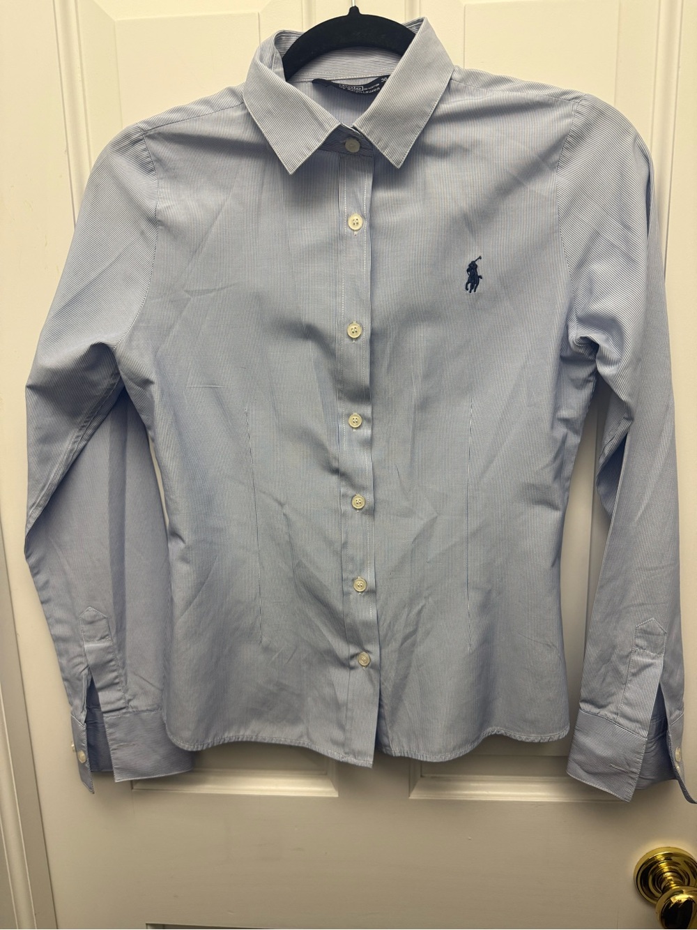 Ralph Lauren Blue Pinstripe Dress Shirt